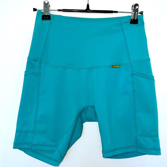 Cleo Harper teal bicycle shorts/ size S - Picture 1 of 4